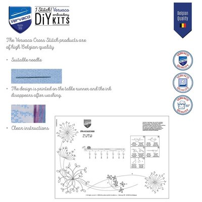 Vervaco Borduurpakket Tafelkleed Lentebloemen