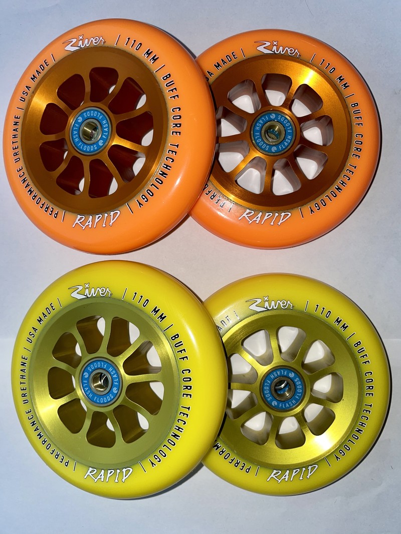 River Natural Rapid Wheels Orange on Orange