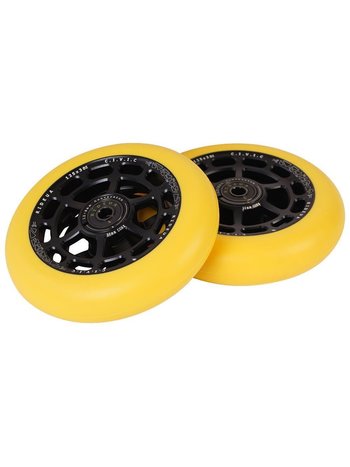 UrbanArtt Civic Wheels Black/Yellow 125mm