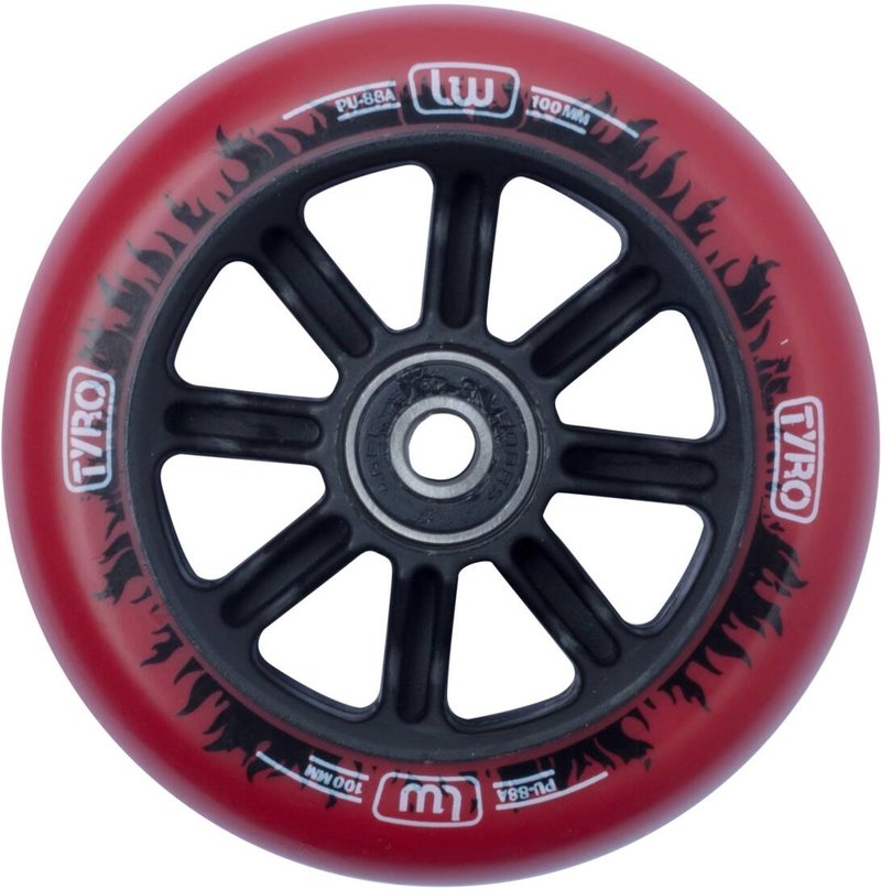 Longway Tyro Flame Nylon Kern Wheels Red