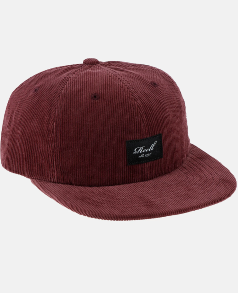 Reell Flat 6-Panel Cap Wine Red Cord