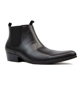 Madcap England Lightfoot Mod Chelsea Boots in schwarzem Leder