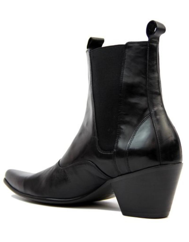 Madcap England Outlaw Mod Chelsea Boots in schwarzem Leder