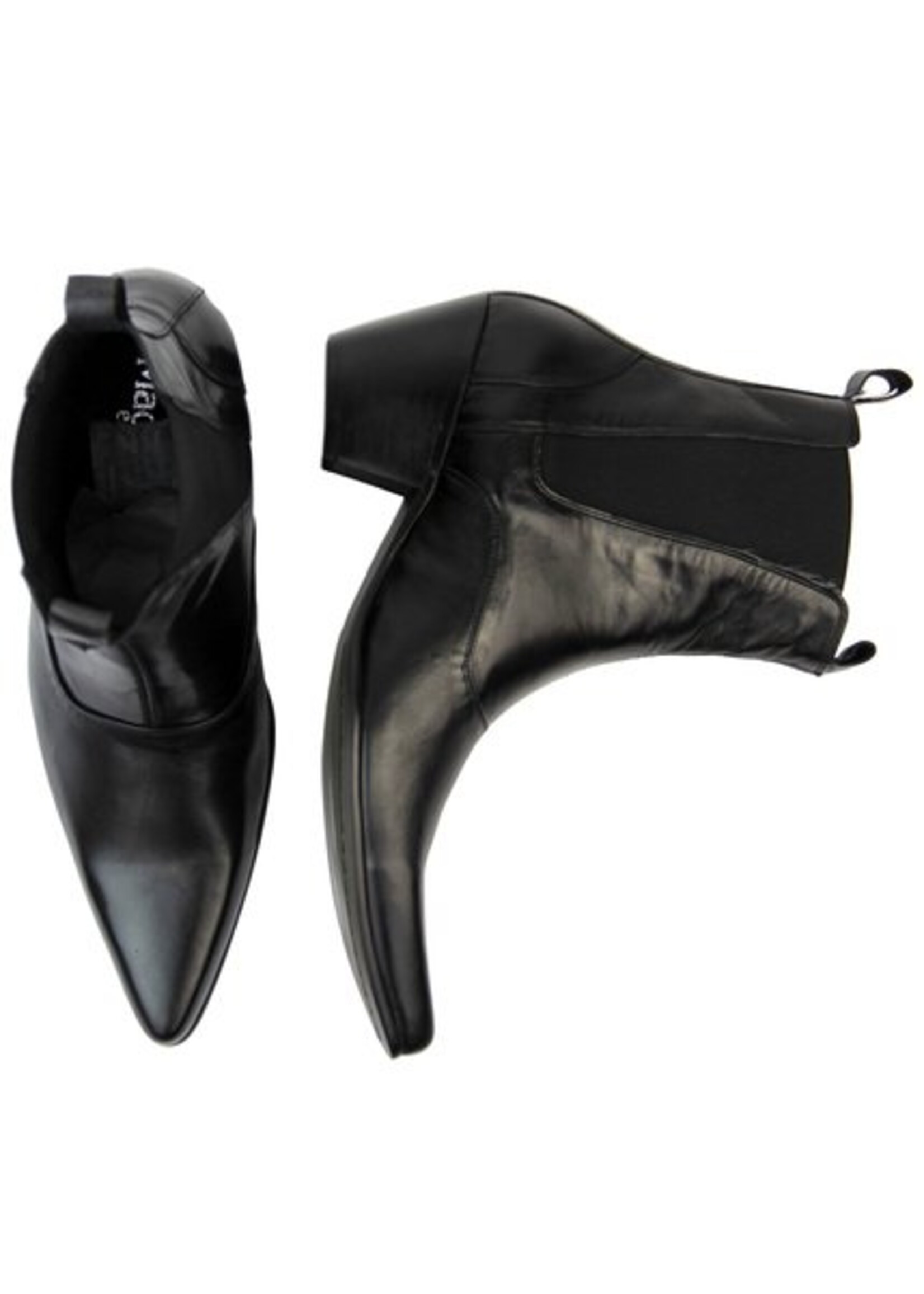 Outlaw Mod Chelsea Boots in schwarzem Leder