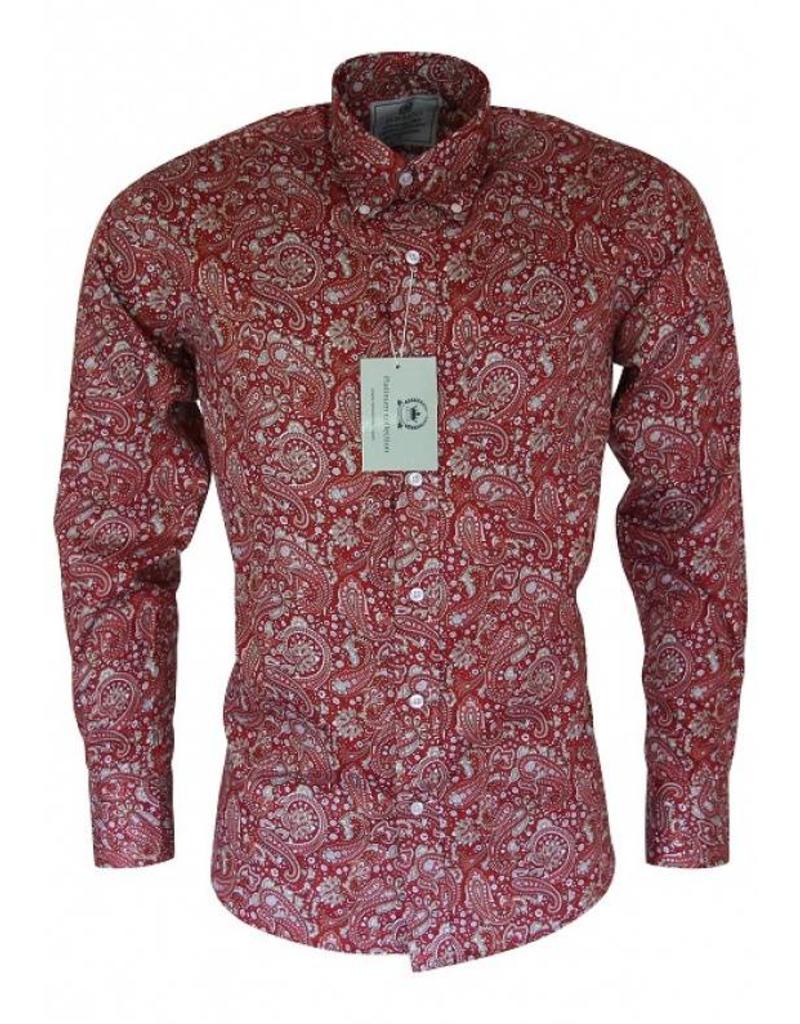 Relco London Paisley Hemd in rot