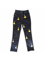 Mom Jeans schwarz/gold