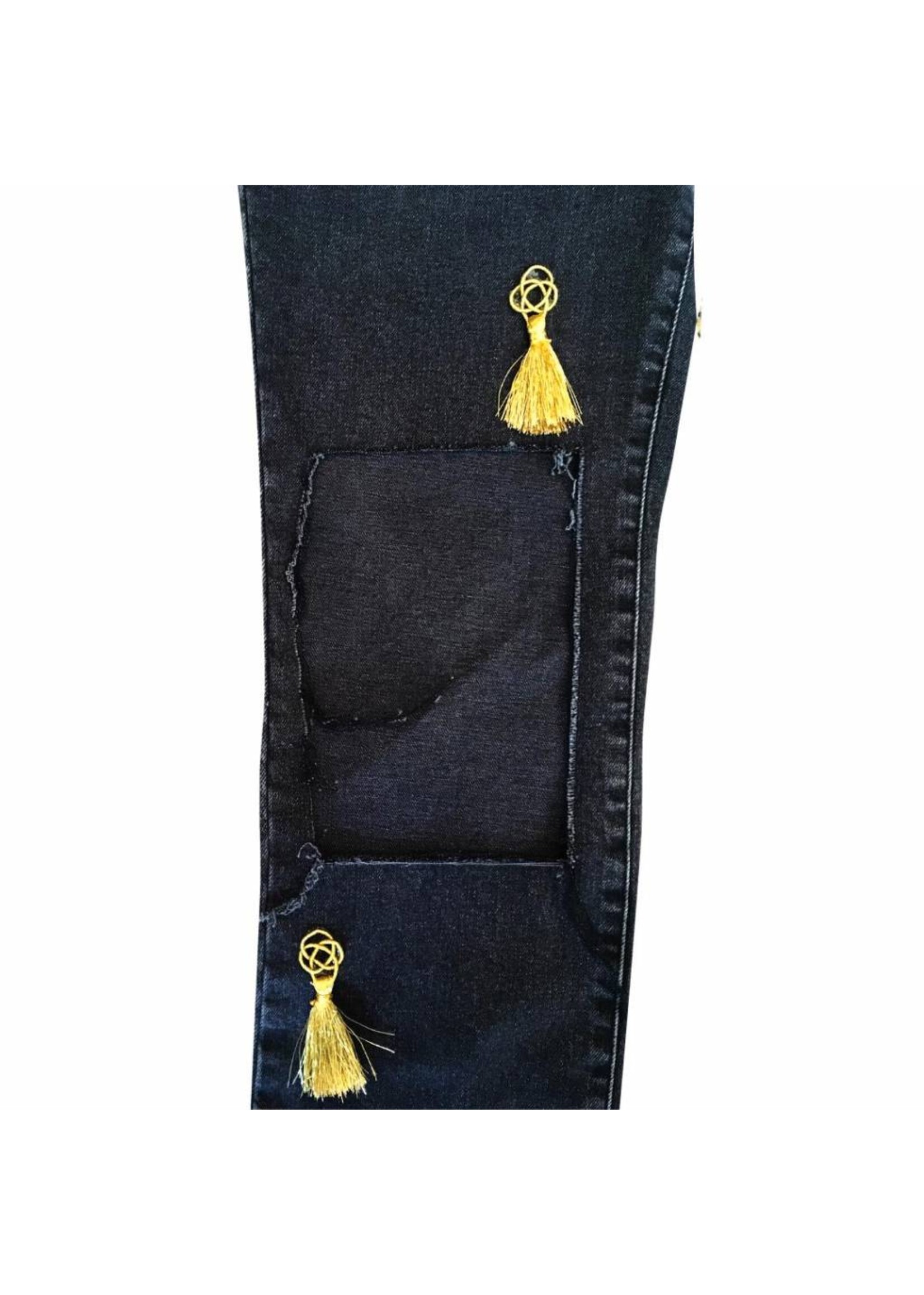 Mom Jeans schwarz/gold