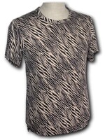 T-Shirt Zebra beige/schwarz