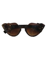 Sonnenbrille retro mit Katzenaugen braun leo