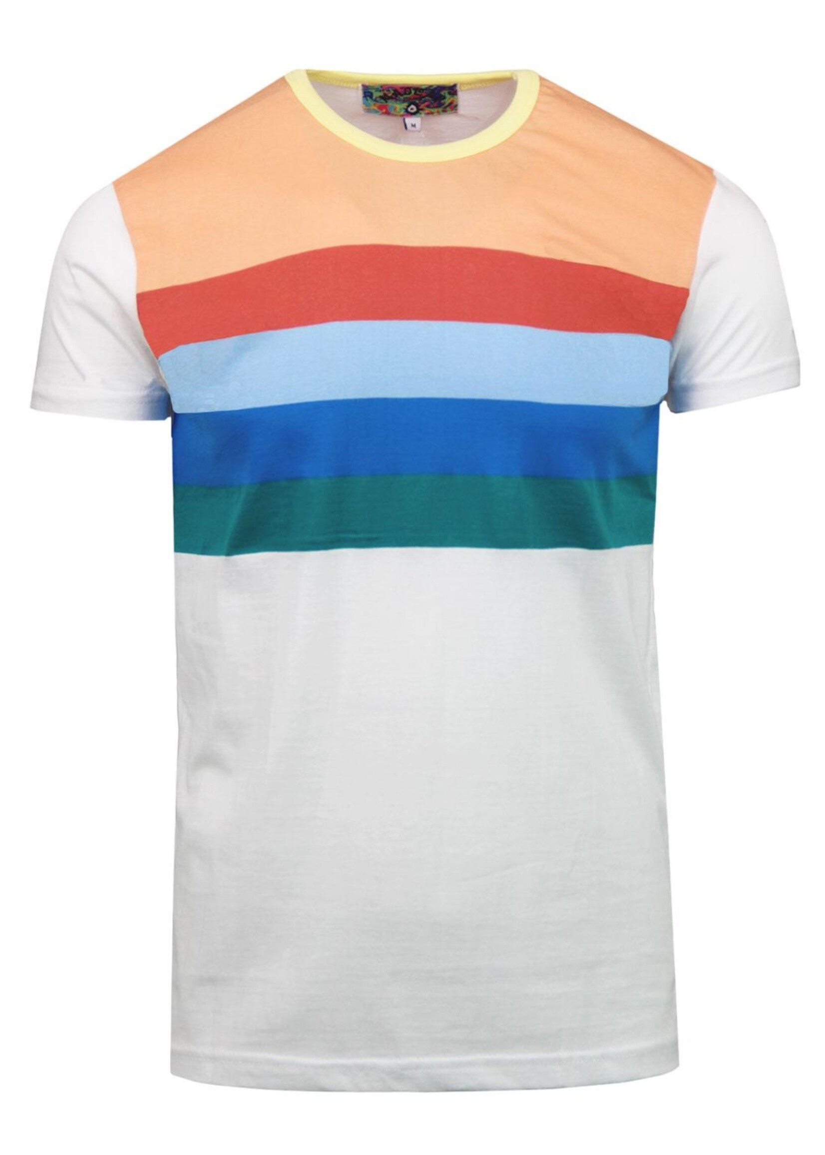 T-Shirt mit Streifen in weiß