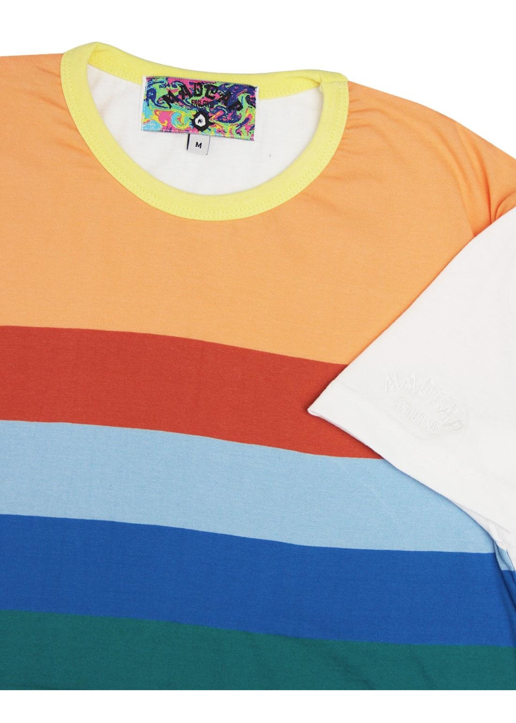 T-Shirt mit Streifen in weiß