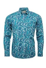 Relco London Paisleyhemd ocean blue