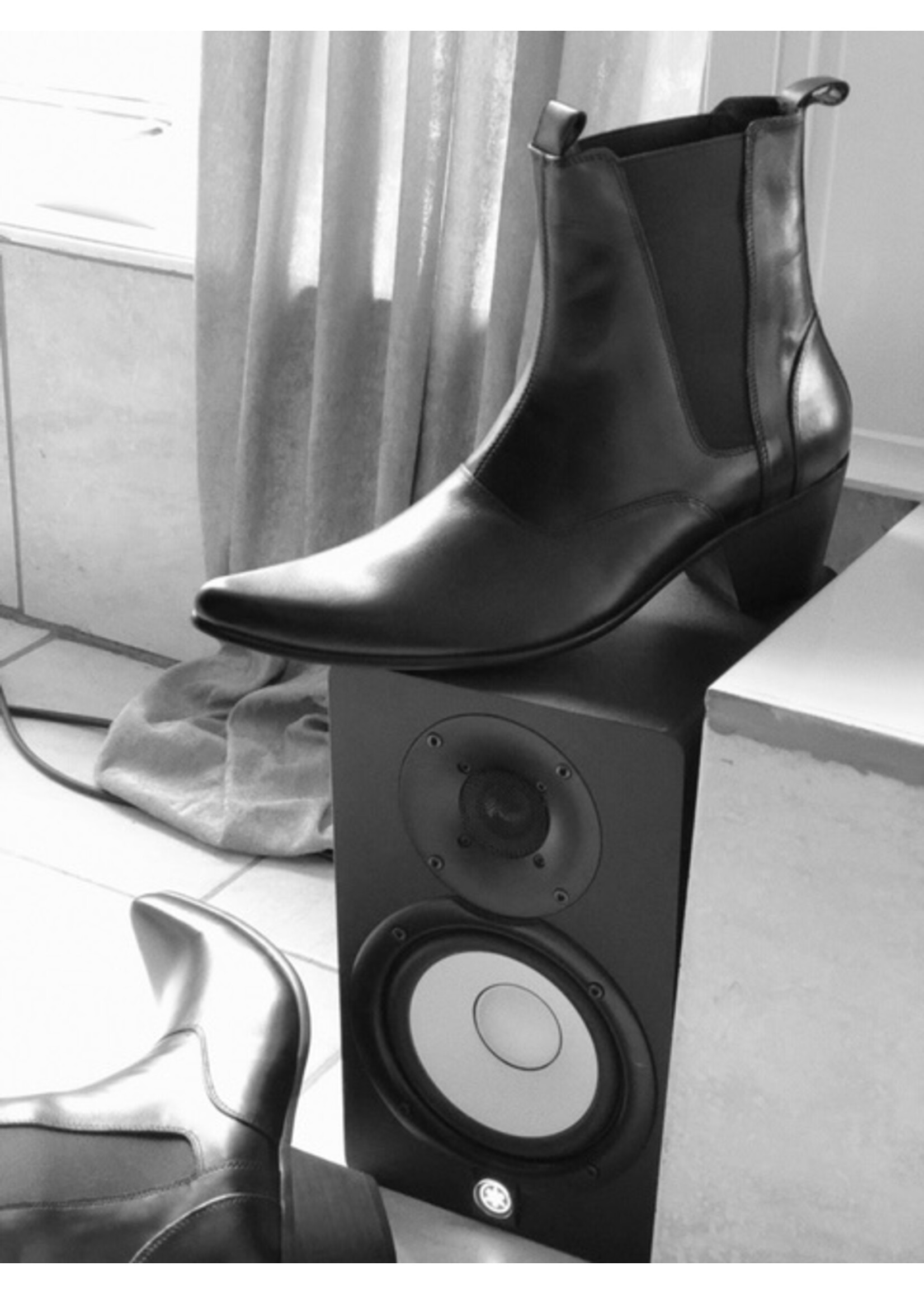 Outlaw Mod Chelsea Boots in schwarzem Leder