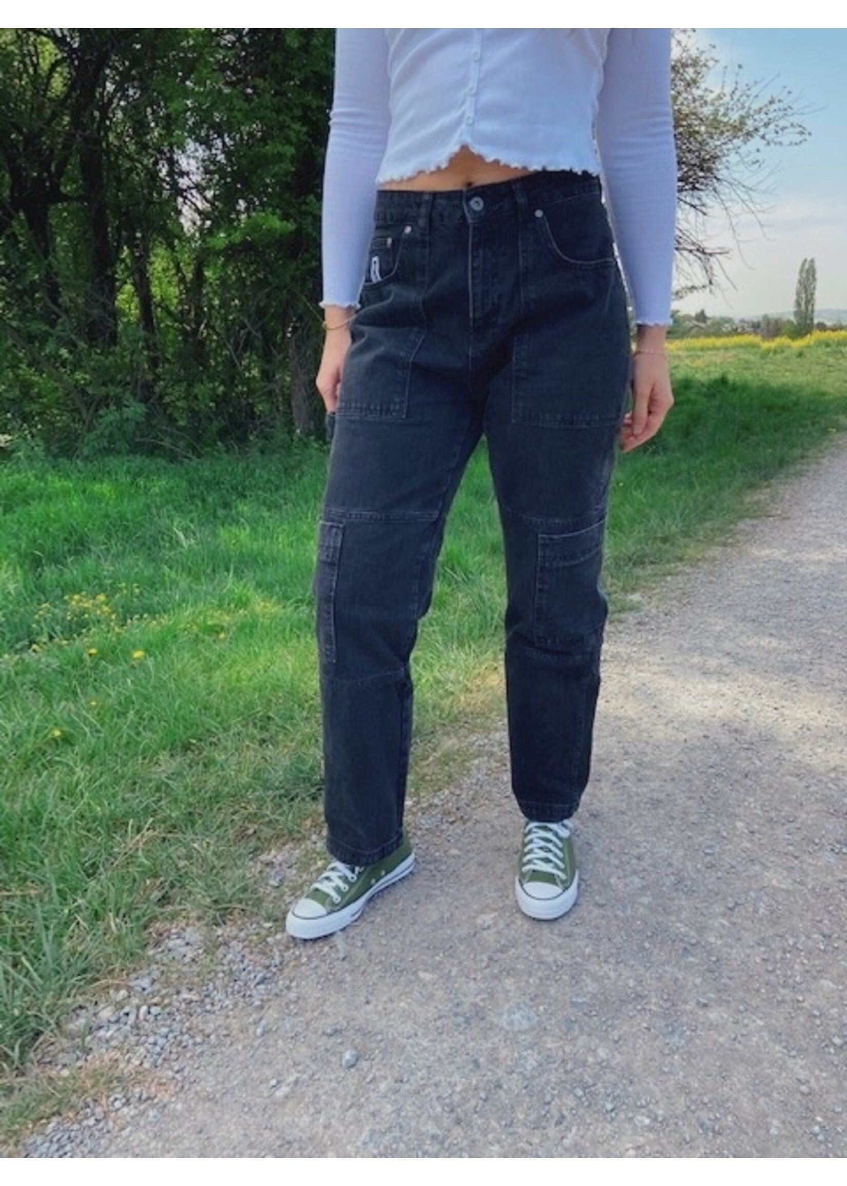 Jeans Cargo in schwarz