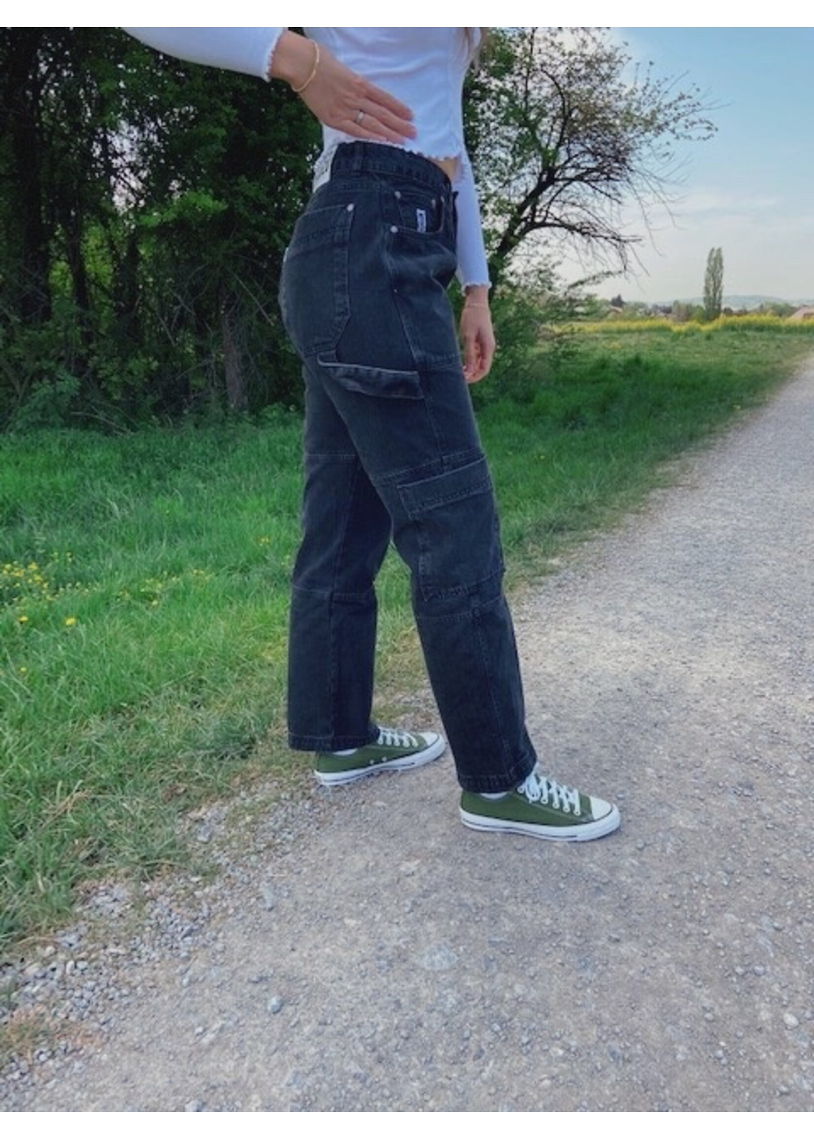 Jeans Cargo in schwarz