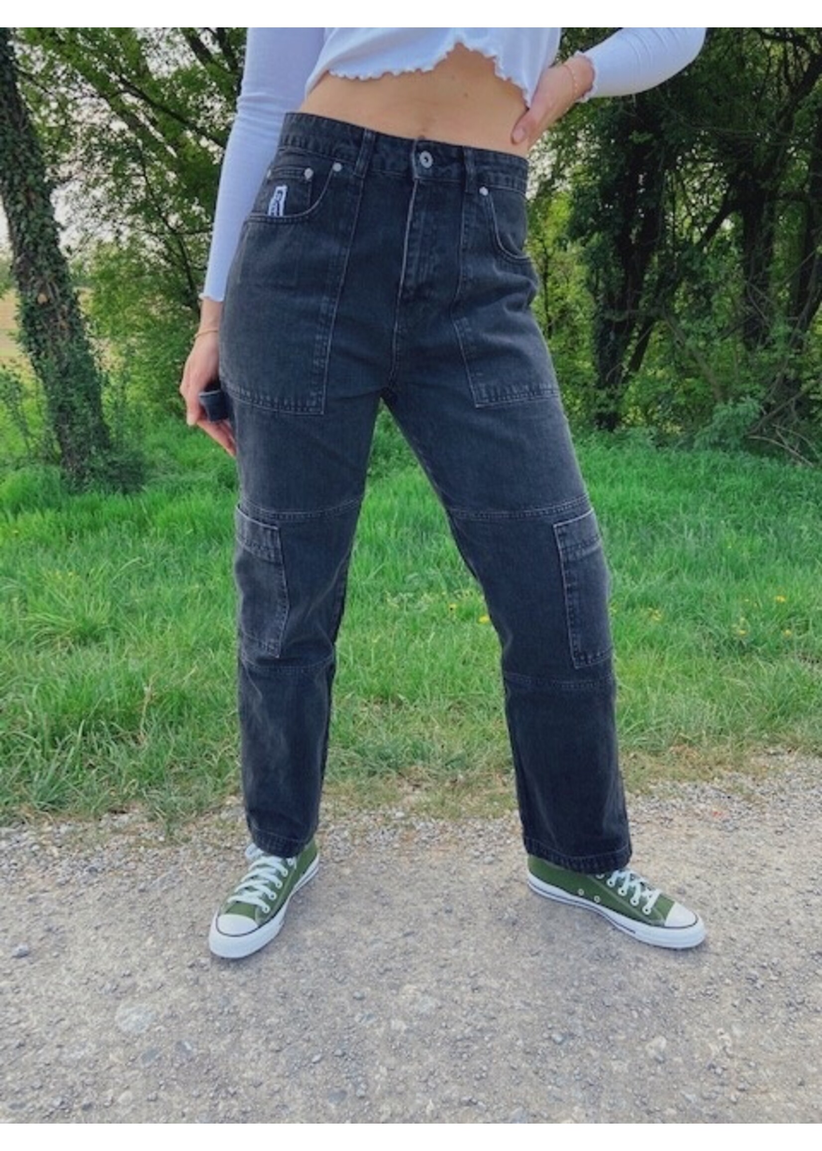 Jeans Cargo in schwarz