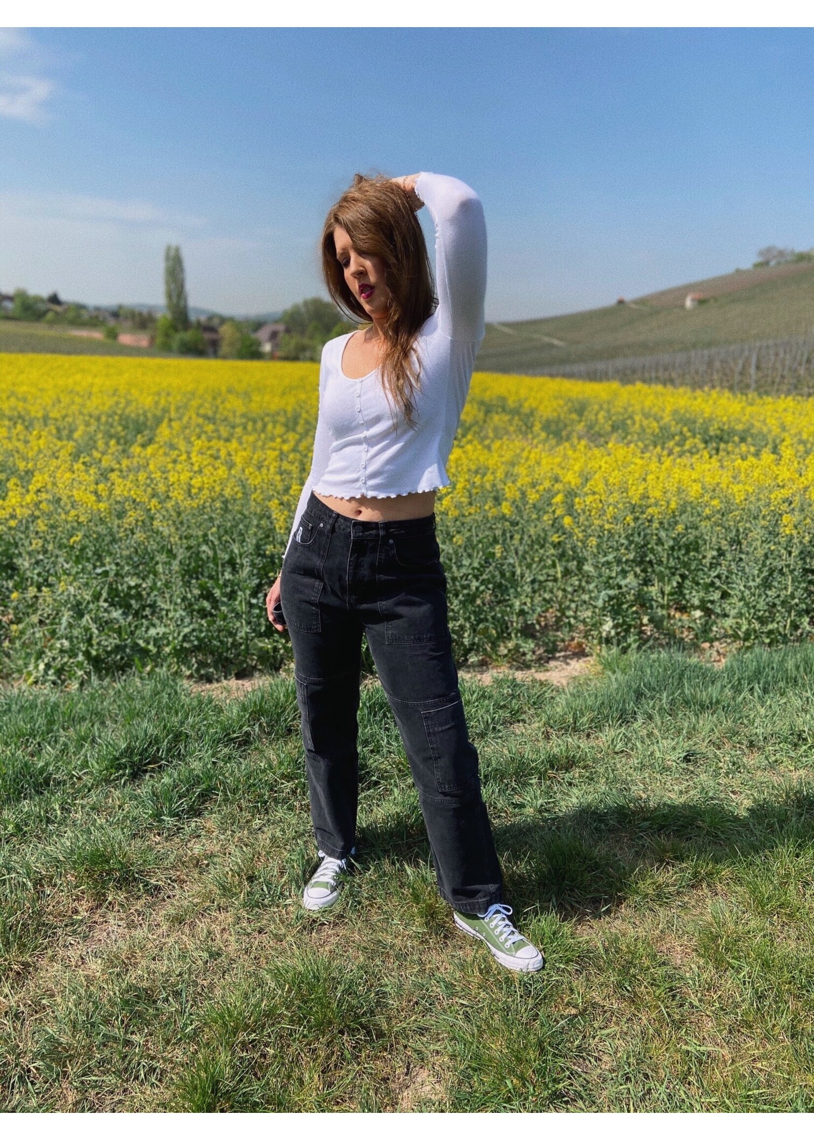 Jeans Cargo in schwarz