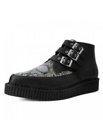 Vegan Snakeskin 3-Buckle Pointed Boot