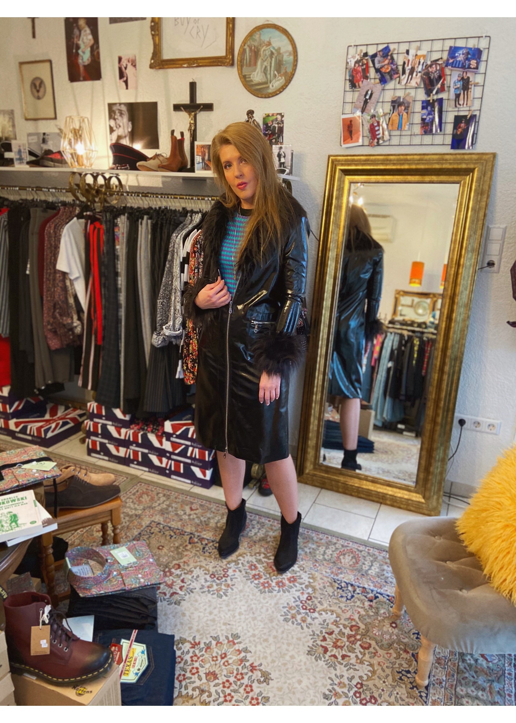 Mantel 'Misfit' Retro Stil
