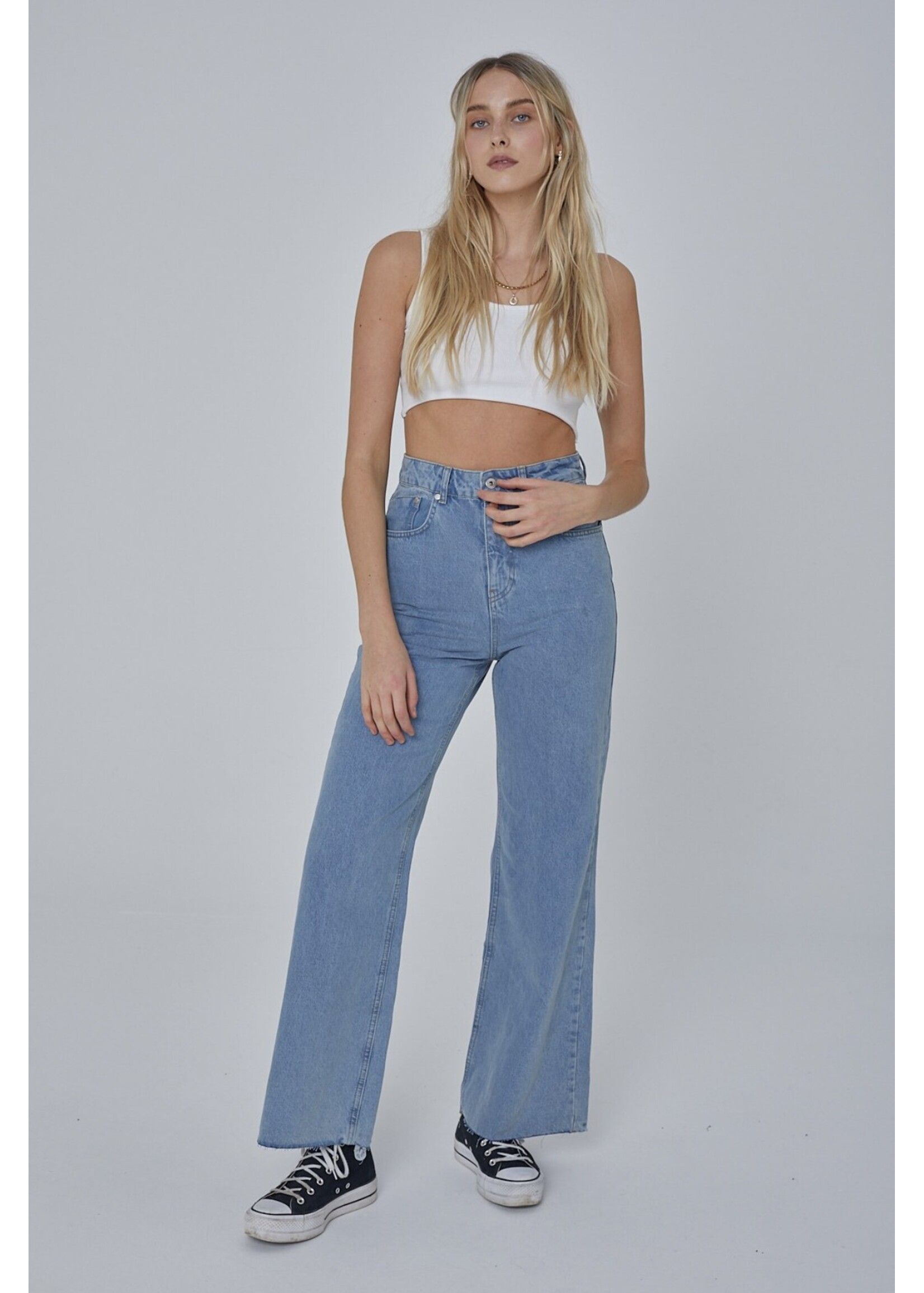 Weite Jeans blau