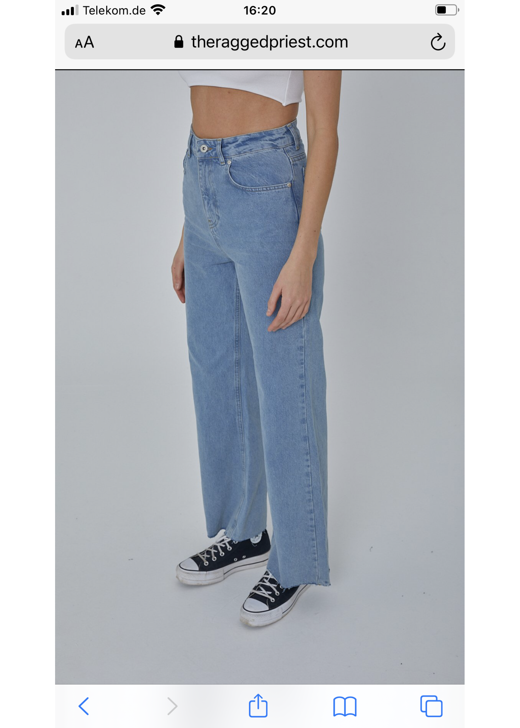 Weite Jeans blau