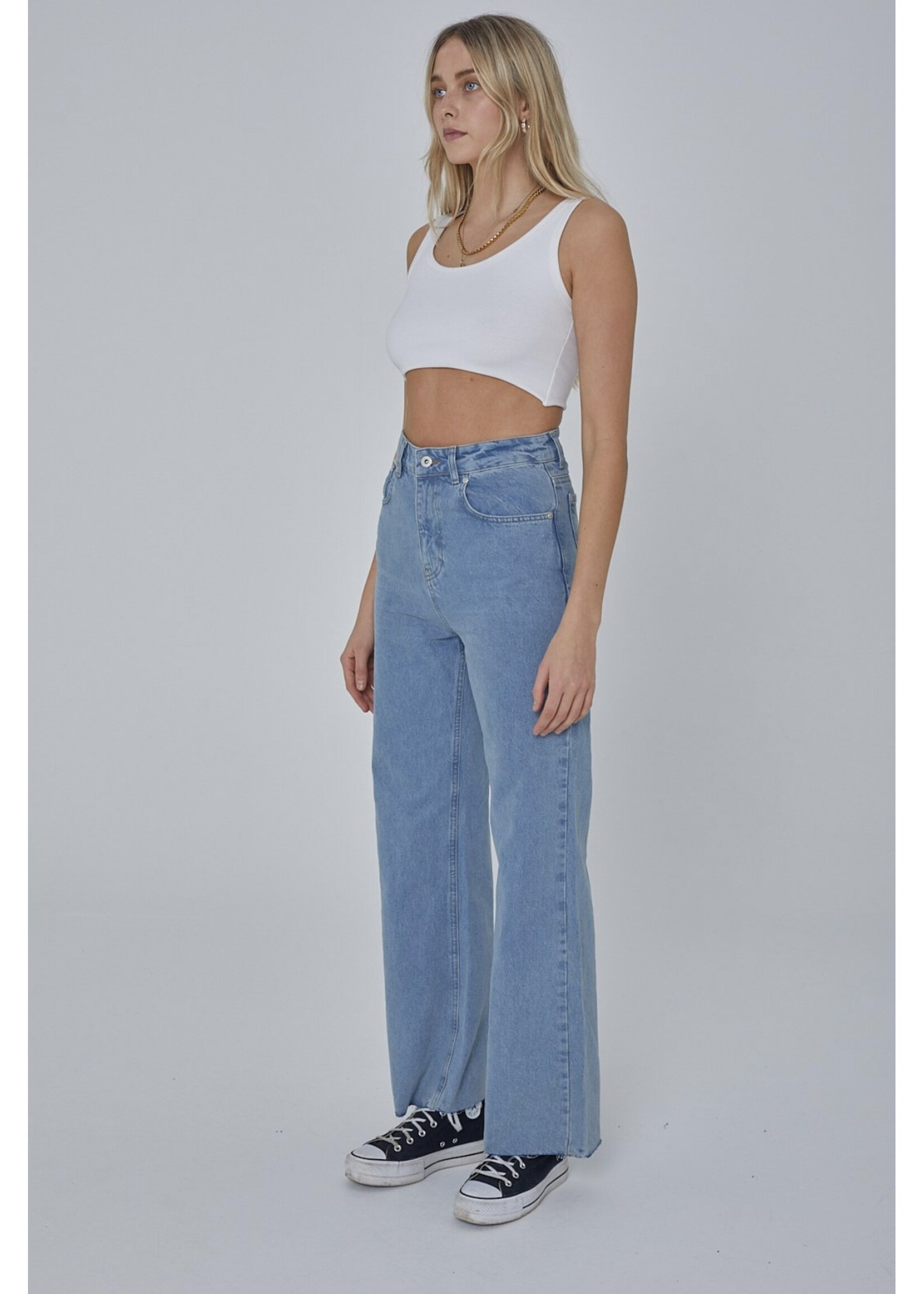 Weite Jeans blau