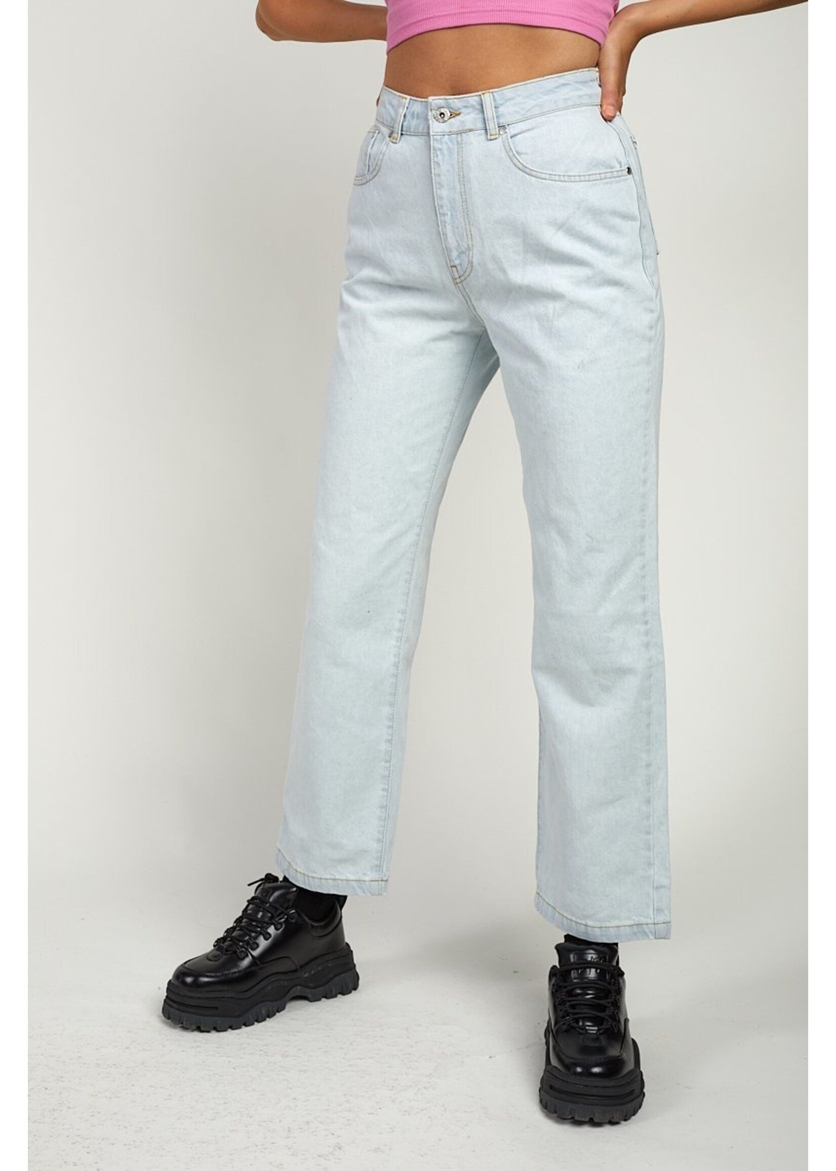 Dad Jeans in heller Waschung