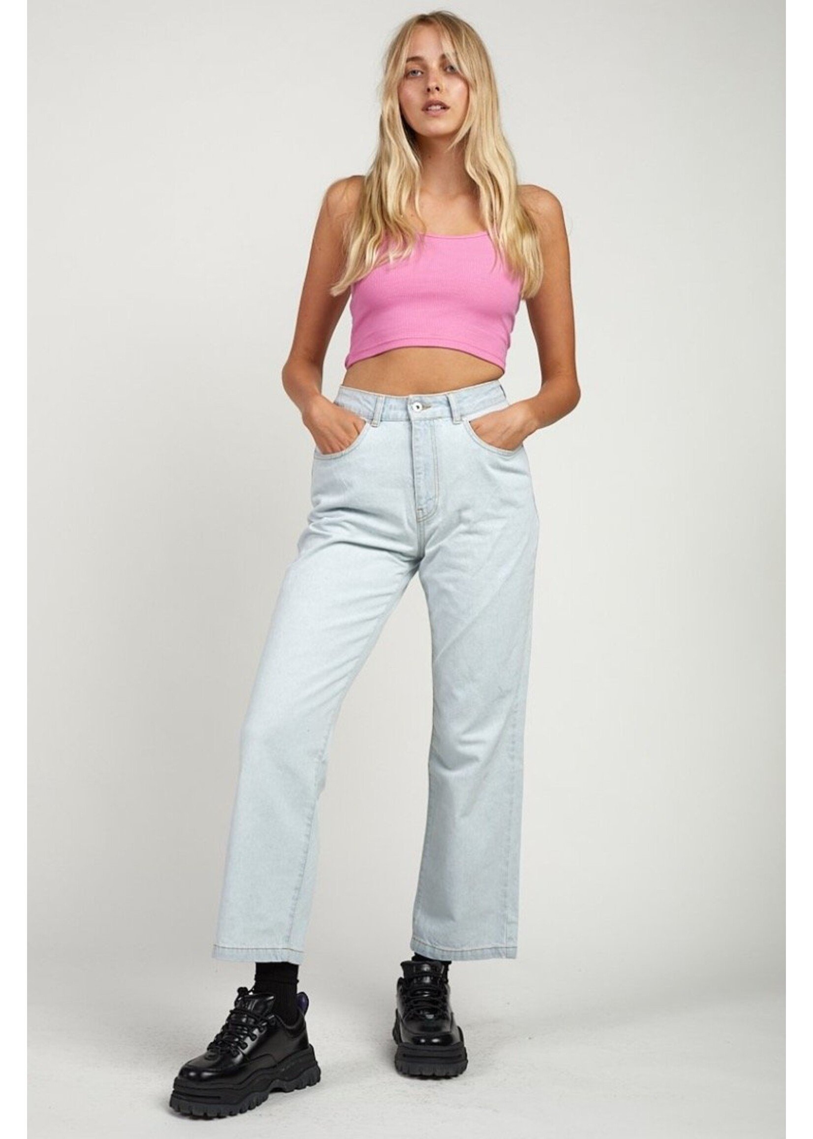 Dad Jeans in heller Waschung