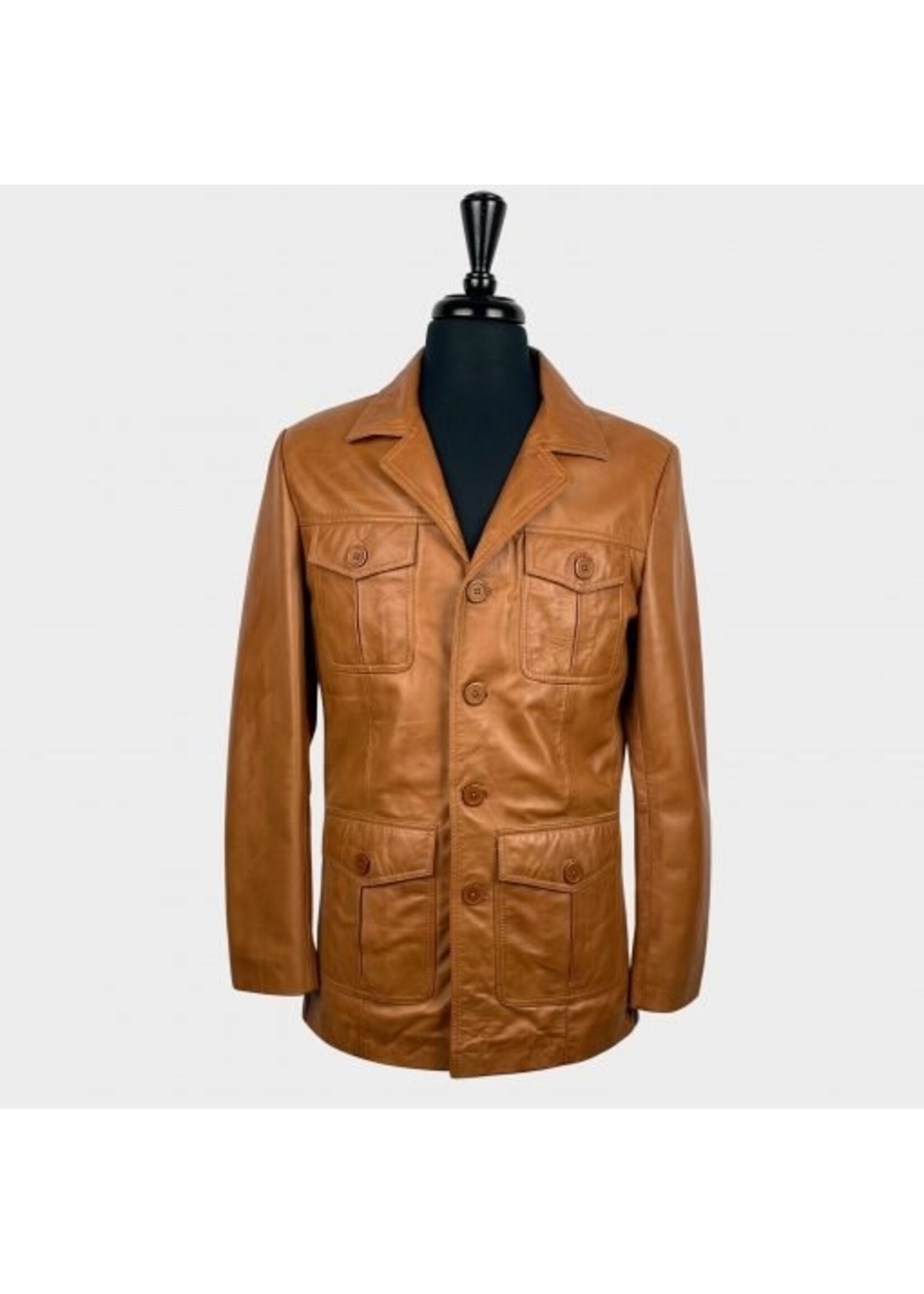 Lederjacke in hellbraun