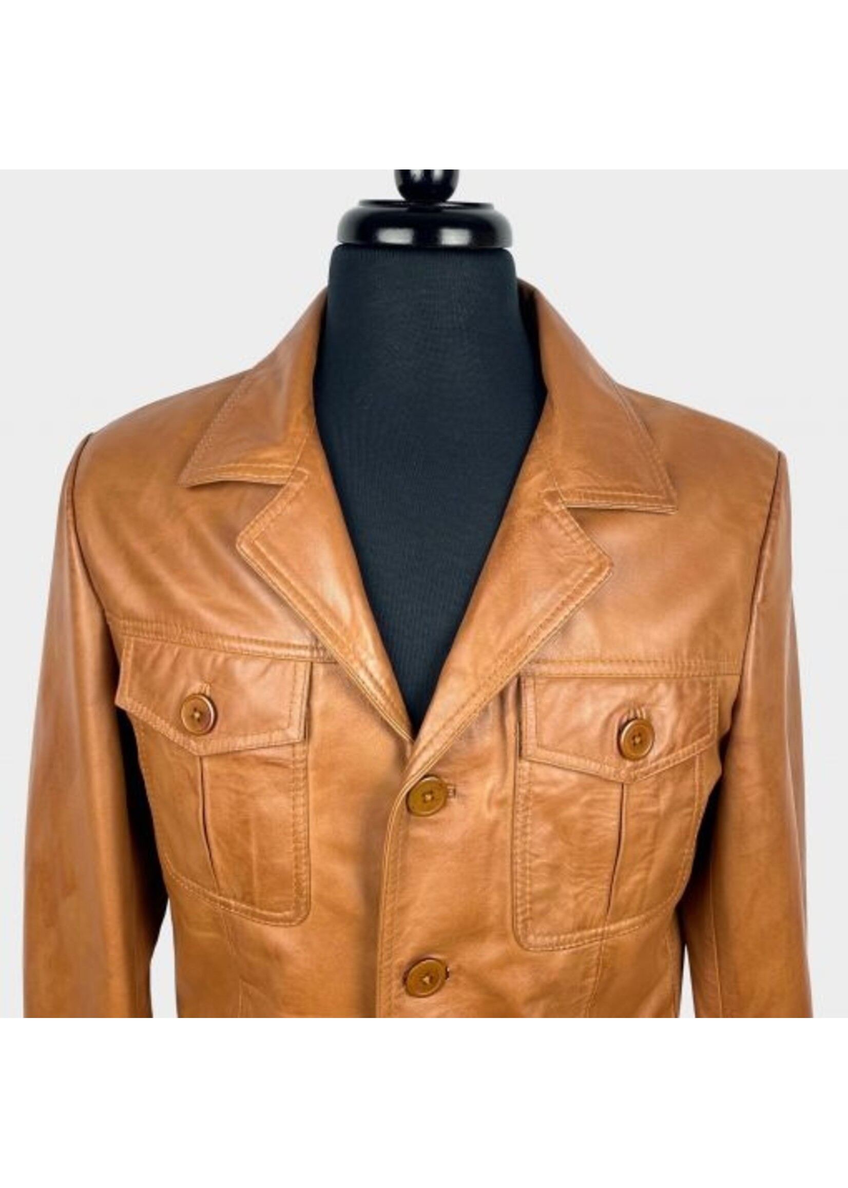 Lederjacke in hellbraun