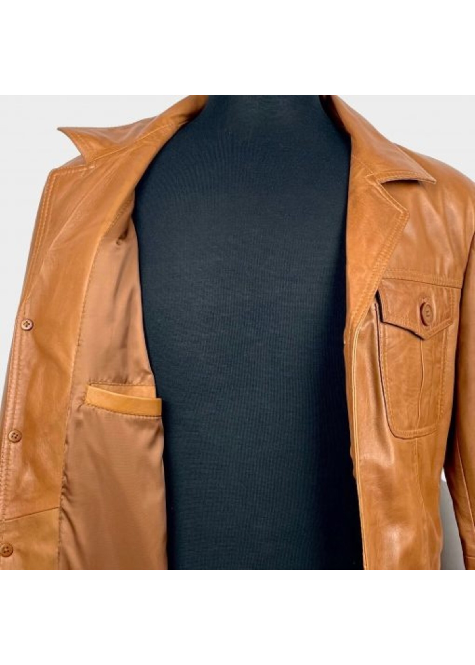 Lederjacke in hellbraun