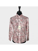 Paisleyhemd in rot und grau