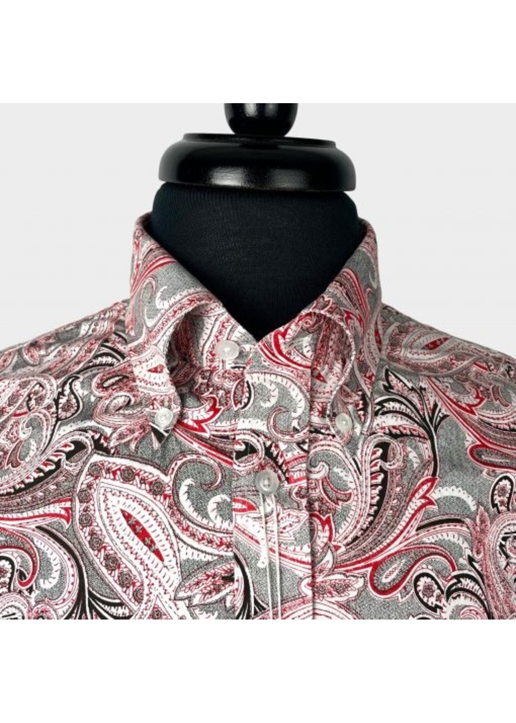 Paisleyhemd in rot und grau