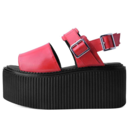 T.U.K. Footwear Plattform Sandalen in rot