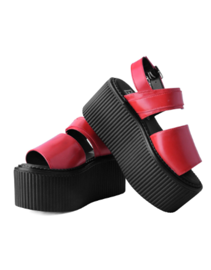 T.U.K. Footwear Plattform Sandalen in rot