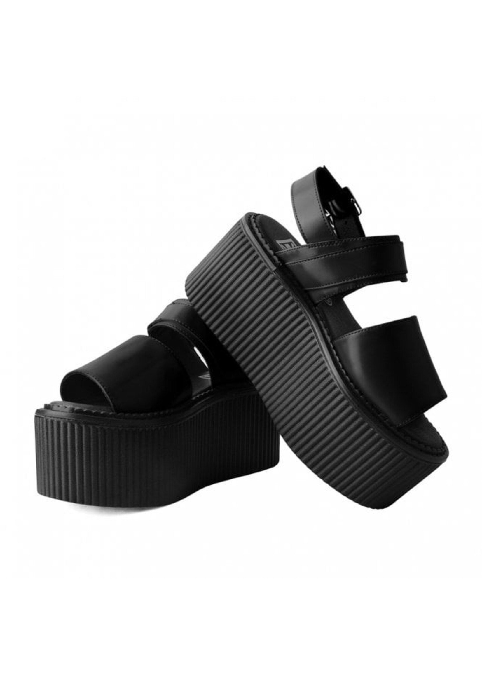 Plattform Sandalen in schwarz