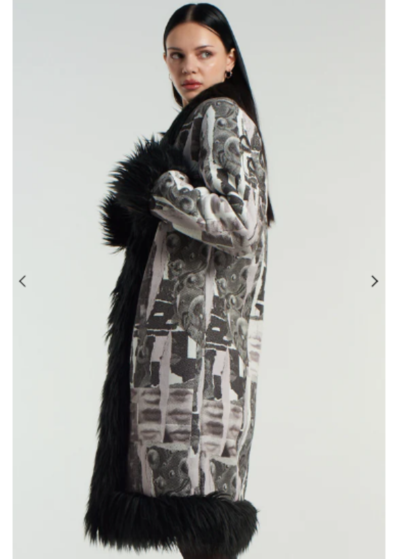 Trenchcoat mit graphischem Print