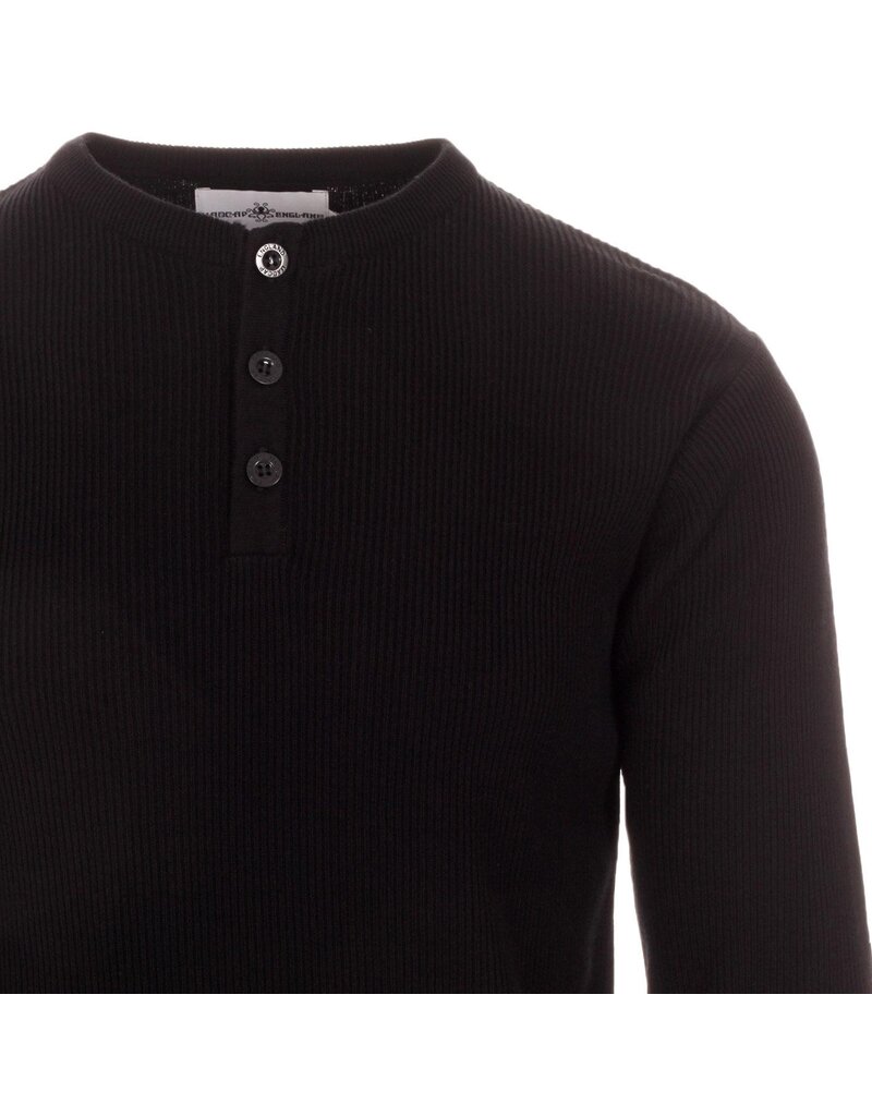 Madcap England Langarmshirt mit Knopfleiste in schwarz