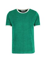 Frottee T-Shirt in grün