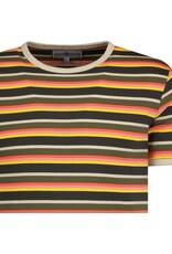 Madcap England T-Shirt mit bunten Streifen auf dunklen Farben
