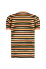 Madcap England T-Shirt mit bunten Streifen auf dunklen Farben