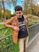 Lederjacke in hellbraun