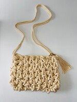 Handtasche gestrickt greige