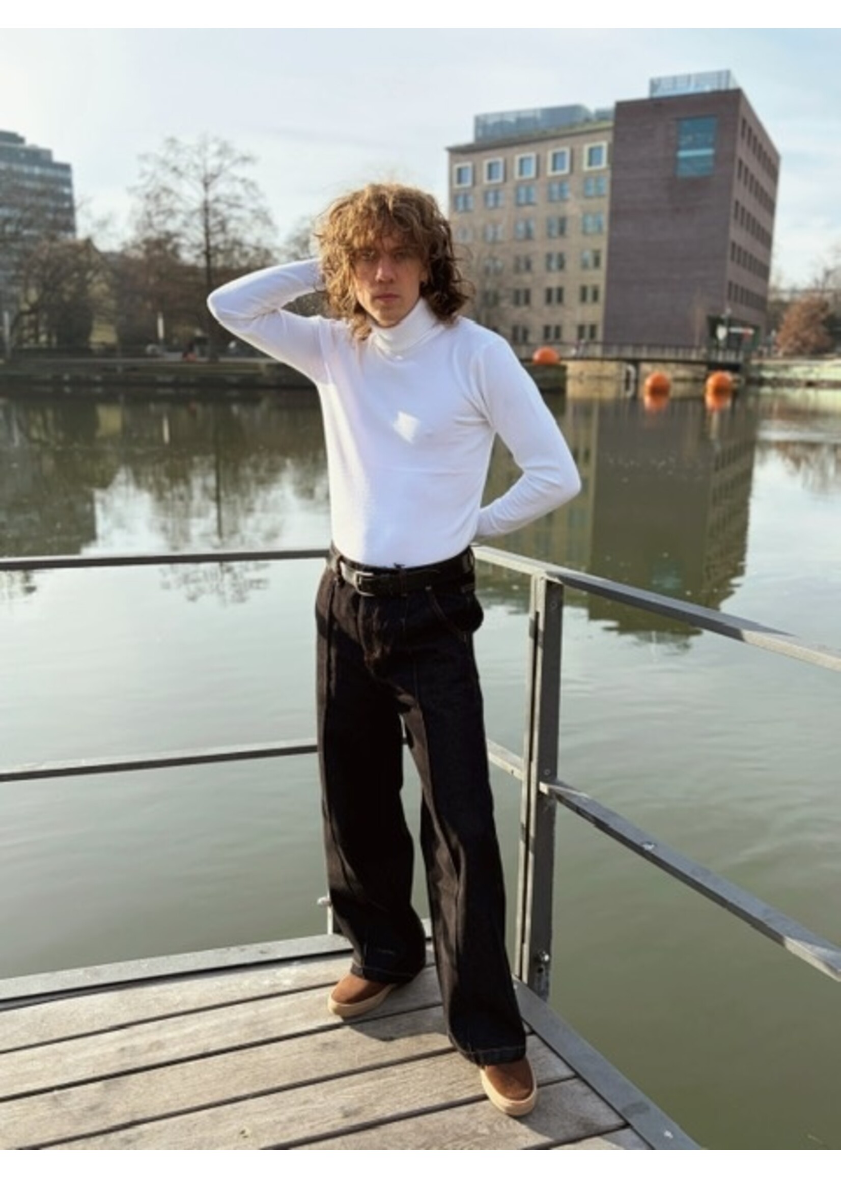 Rollkragenpullover weiss