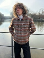 Check Overshirt Jacket in Brown