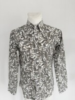 Hemd Paisley braun weiß