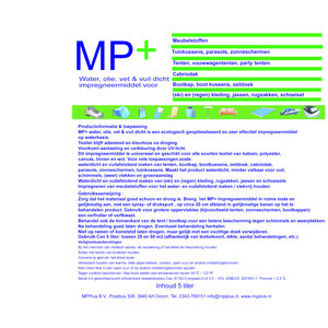 MP+ Water, olie, vet & vuildicht impregneermiddel voor meubelstoffen 5 Liter