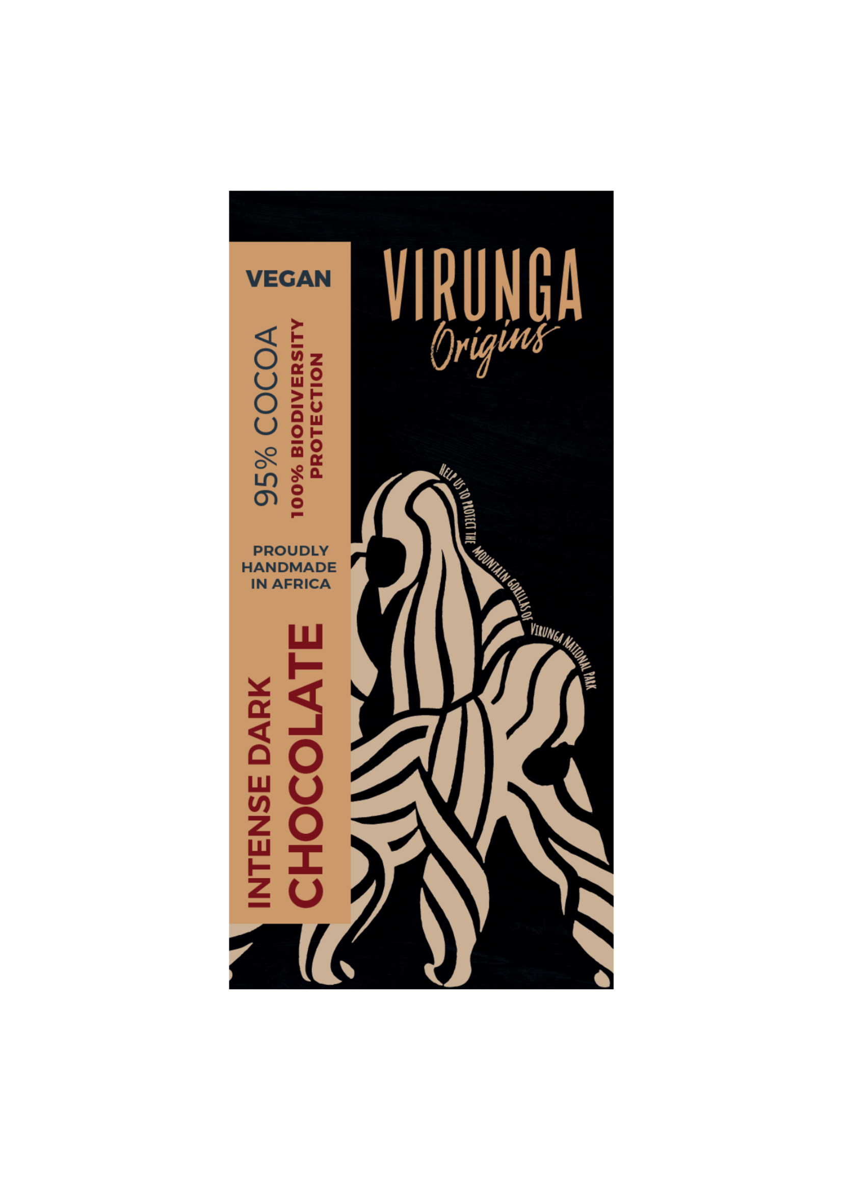 Virunga Chocolate Bar  - 95%  Pure chocolade