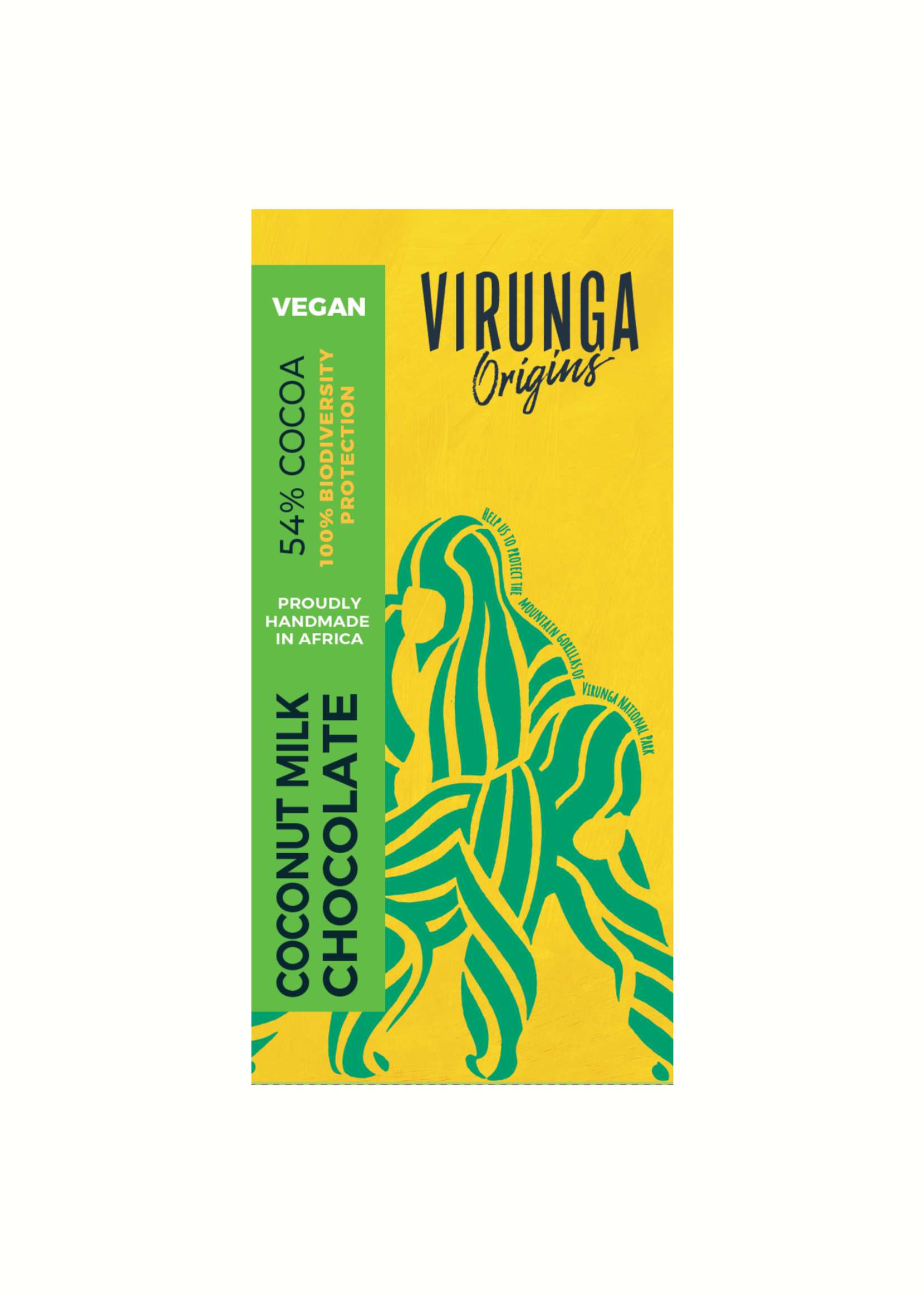 Virunga melkchocoladereep  - 54% Kokosmelk chocolade vegan
