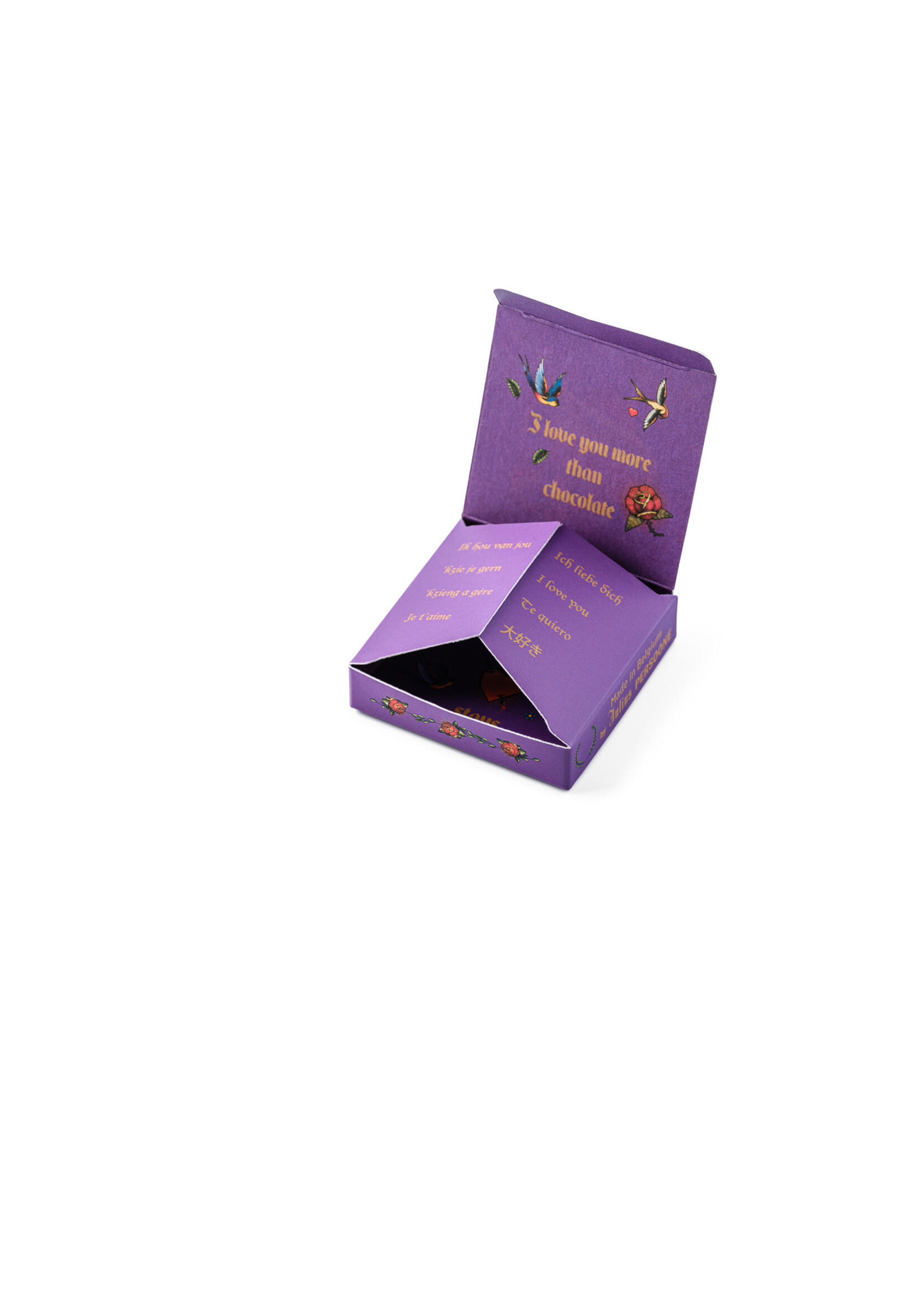 Chocolate heart in a box